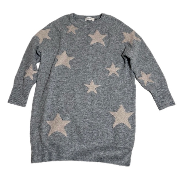 Idem ditto  star sweater intentionally pilled ￼grey cream wool - Picture 1 of 6